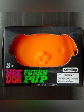 Nee Doh Funky Pup Orange Squeeze Toy by Schylling